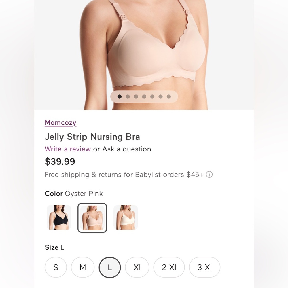 Momcozy Jelly Strip Nursing Bra in Pink
